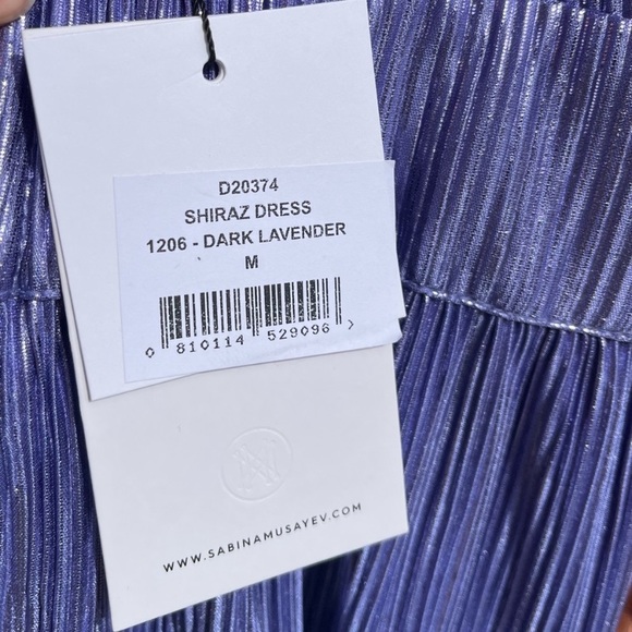 Sabina Musayev Shiraz Shimmering Purple Halter Dress Size Large - Picture 7 of 9